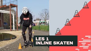 Leren inline skaten Les 1 [upl. by Yaker]