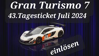 Ps5 Gran Turismo 7 43 Tagesticket Juli 2024 einlösen in 4K60fps [upl. by Mihar]