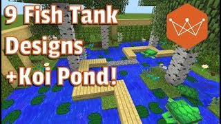 Minecraft Tutorial 9 fish tank designs for 113 using the new fish mobs snapshot [upl. by Reinhold]