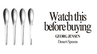 Review and Demo GEORG JENSEN Arne Jacobsen Dessert Spoons [upl. by Dumah222]