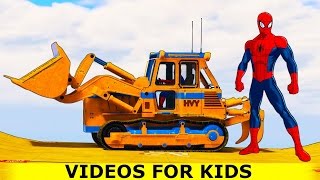 Bagger Kinderfilm mit Autos und Traktor  Cartoons für Kinder Deutsch [upl. by Filberte]