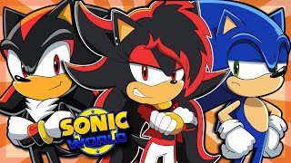 Sonic and Shadow Meet FEMALE SHADOW  Shadie Plays Sonic world FT Sonica amp Tailsko [upl. by Ahsemot]