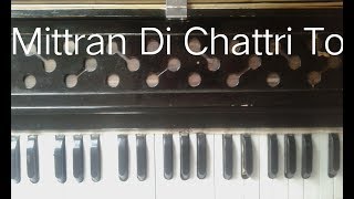 Mitran di Chatri by Babbu Mann easy way to learn on Harmonium [upl. by Margie]