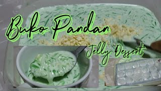 Homemade Buko Pandan Jelly dessert  Yummy dessert  sweet food [upl. by Anivlek]