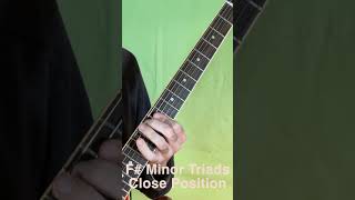 F Minor Triad Drill  Close Position guitar guitarpractice jazz chords [upl. by Menzies90]