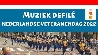 MUZIEKKORPSEN  MUZIEK DEFILÉ NEDERLANDSE VETERANENDAG 2022 [upl. by Najram815]