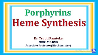 Porphyrins amp Heme Synthesis  hemoglobin Chemistry amp Metabolism  Biochemistry  NJOYBiochemistry [upl. by Ahsikyw111]