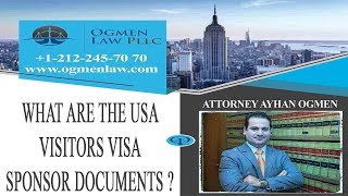 WHAT ARE THE USA VISITORS VISA SPONSOR DOCUMENTS [upl. by Crowell594]