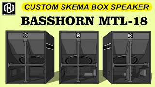 SKEMA BOX SPEAKER  BASSHORN MTL18  SPEAKER 18inchi [upl. by Llerol]