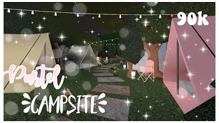 Pastel Campsite Speed build  Bloxburg  90k [upl. by Ymme]