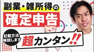 副業の確定申告は超簡単！申告書記載方法について解説します。【税制改正で2022年度分申告からは収支内訳書の提出が必須となる！？】 [upl. by Rosenblum]