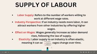 Demand and supply of labour  Human resource  MBA  Factors affecting [upl. by Adlog853]