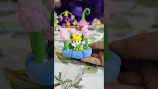 Diy air dry clay bunny viralvideo trending youtubeshorts diy homedecor art craft [upl. by Aicyle]