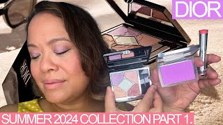 Dior Summer 2024 Collection Part1Pastel GlowPink Lilac Rosy Blush  Lilac Lip Oil  Lilac Lip Glow [upl. by Irrac]