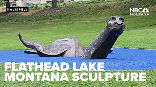 Flathead Lake Monster sculpture unveiled [upl. by Ecertap919]