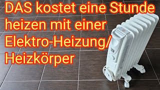 DAS kostet eine Stunde heizen mit StromRadiatorHeizkörper Wohnung schnell aber teuer erwärmen [upl. by Ecirtaemed]