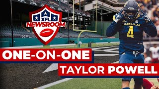 OneonOne with XFL Hopeful Taylor Powell  Hosted by James Larsen [upl. by Scever]