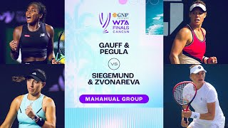 SiegemundZvonareva vs GauffPegula 2023 WTA Finals Group Stage  WTA Match Highlights [upl. by Aisinoid]