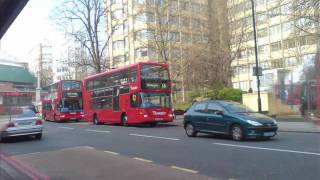 Londyn  Linia 13  Aldwych  Golders Green Station  Scania OmniDekka  12 [upl. by Ymled]