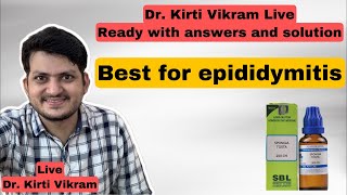 Homeopathic Medicine  Epididymitis  Drkirti Vikram LIVE CLINIC  Q amp Ans 1612 3042022 [upl. by Isleana444]