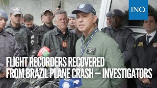 Flight recorders recovered from Brazil plane crash — investigators [upl. by Wilbur]