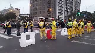 Inicio de obras de la Estacion Central de la Linea 2 delMetro de Lima 630 am [upl. by Arytas]