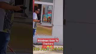 Blindman Goes To Checkers 🦯😭🤣 shorts prank funny comedy [upl. by Trudie]