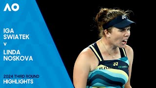 Iga Swiatek v Linda Noskova Highlights  Australian Open 2024 Third Round [upl. by Anhsirk]