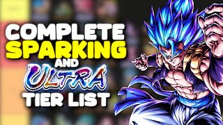 My COMPLETE Sparking amp Ultra tier list Dragon Ball Legends [upl. by Notnats]