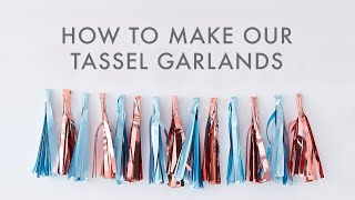 DIY How to make our Tassel Garlands  Step By Step Tutorial  Ginger Ray [upl. by Harl877]