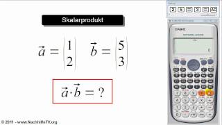 Skalarprodukt berechnen mit Taschenrechner [upl. by Alleunamme]