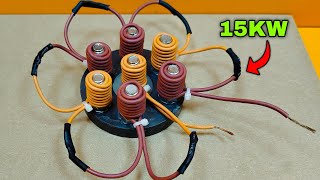 I turn 220v 15000w electric ⚡ generator at home 🏡 using bolts and pvc copper cable [upl. by Bettzel]