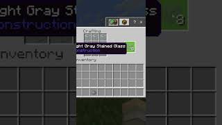 How To Make Light Gray Stained Glass Panes In Minecraft Shorts [upl. by Hendren846]