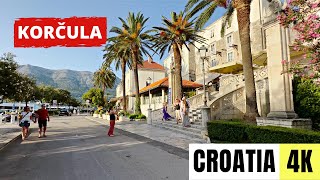 CROATIA 🇭🇷 4K Korčula Old Town — Walking Tour 2023 [upl. by Aikahs]