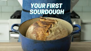 YOUR FIRST SOURDOUGH Sourdough Bread For Complete Beginners [upl. by Ahsenyt]