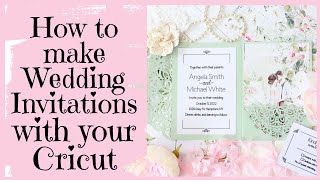 DIY Wedding Invitations with your Cricut [upl. by Ydnim]