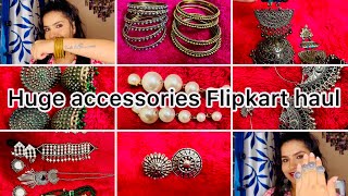 Huge accessories flipkart haul  Earings and bangles from Flipkart  Low price accessories flipkart [upl. by Einttirb]