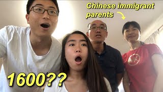 2018 PSAT  DEC SAT SCORE REACTION W MY ASIAN PARENTS [upl. by Lemuelah445]