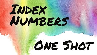 Index Numbers  One Shot  Statistics  Laspeyre  Paasche  Edgeworth  Shifting  Splicing  CA [upl. by Aitsirk707]