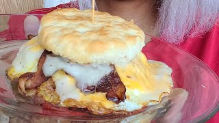 Trying IHOP New Breakfast Biscuit Sandwich [upl. by Atiniv468]