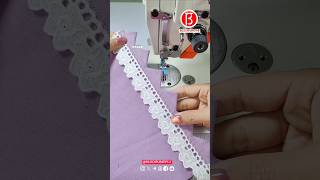 Simple triangle lace Sewing Tutorial ytshorts shorts bilochpuratips2 [upl. by Brothers96]