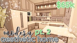 Aesthetic Bloxburg Modern House Build PART 2 [upl. by Treble]