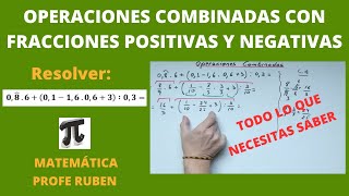 Cómo Resolver Operaciones Combinadas con Fracciones positivas y negativas [upl. by Anifares]