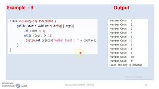 JAVA  MODULE 2  TOPIC 9  LOOP While Loop [upl. by Torrie807]