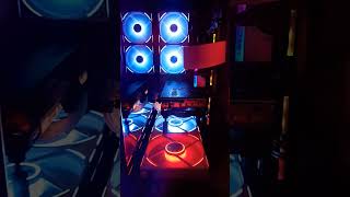 My Sons PC Build Lianli o11 vision CHROME desk setup pcbuilding computerhardware [upl. by Karame]