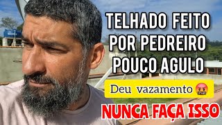 Telhado Pouco Ângulo tá vazando água Aplicação de Manta Asfáltica em Telhado 11957954795 [upl. by Aohk]