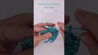 Crochet Basics  Half Double Crochet Decrease [upl. by Dogs]