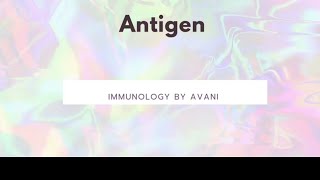 Antigen Immunology [upl. by Sihtnyc]