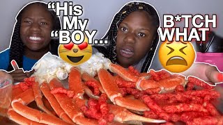 SHE WAS WALKING WITH A BOY CAUGHT ON CAMERA🤦‍♀️😱 CRAB LEGS HOT CHEETOS MUKBANG [upl. by Amoreta607]