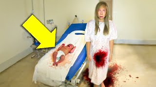 Pregnant Mom Escapes the Delivery Room in a Hurry Nurse Checks Camera and Sees [upl. by Lanford121]